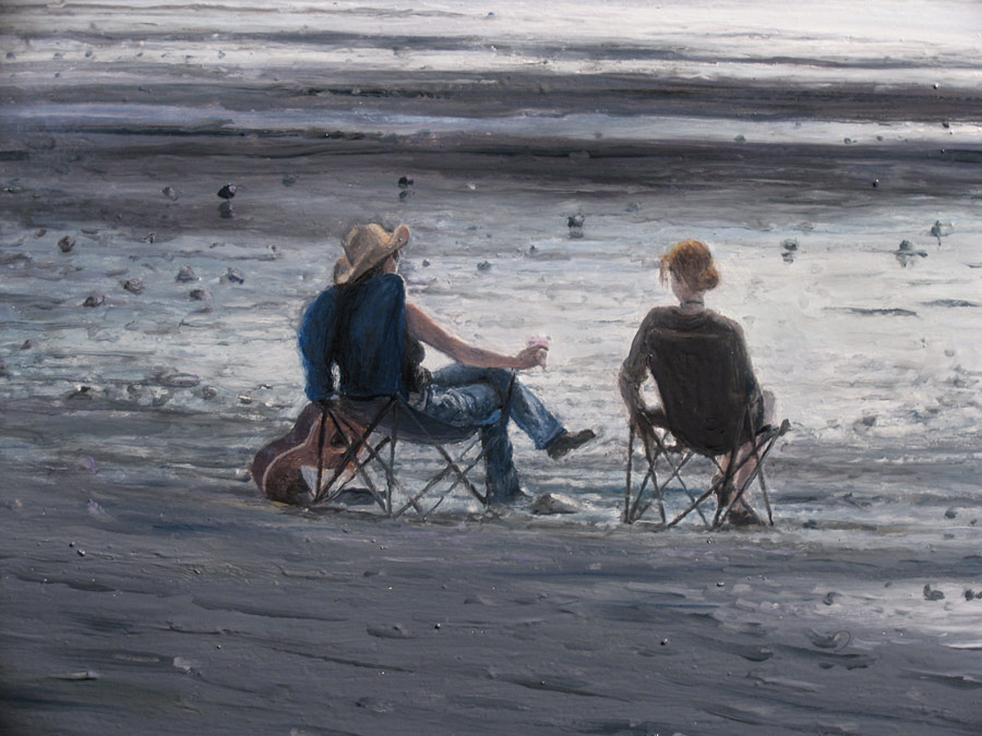 low tide- two folksingers stopped