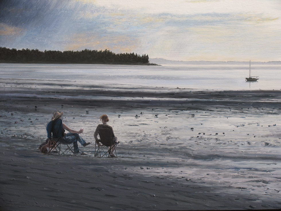 low tide- two folksingers stopped