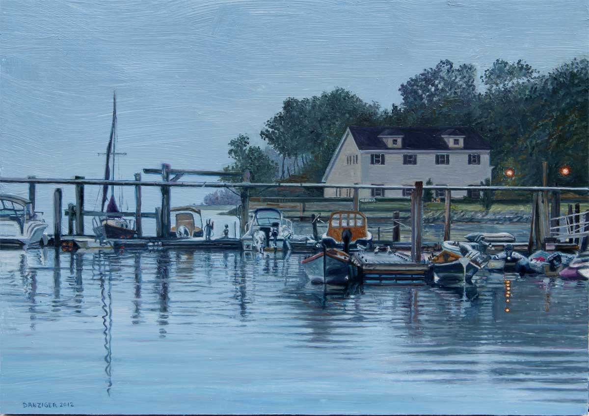 Belfast Maine Harbor at 6 am