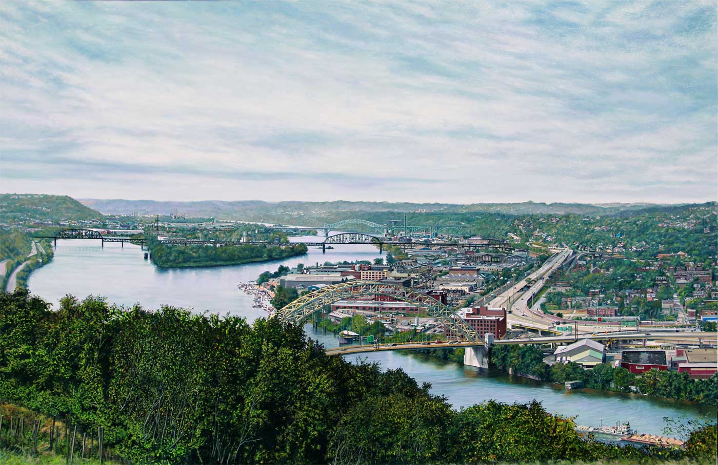 the Ohio Riverat Pittsburgh